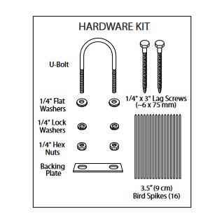 Davis 7345.482 Hardware Kit, RC, Mountable -Spoon